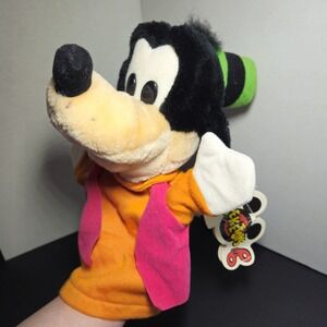 Disney Disneyland Goofy Plush Hand Puppet 12" Mouseketoys Disneyworld Vtg w Tag